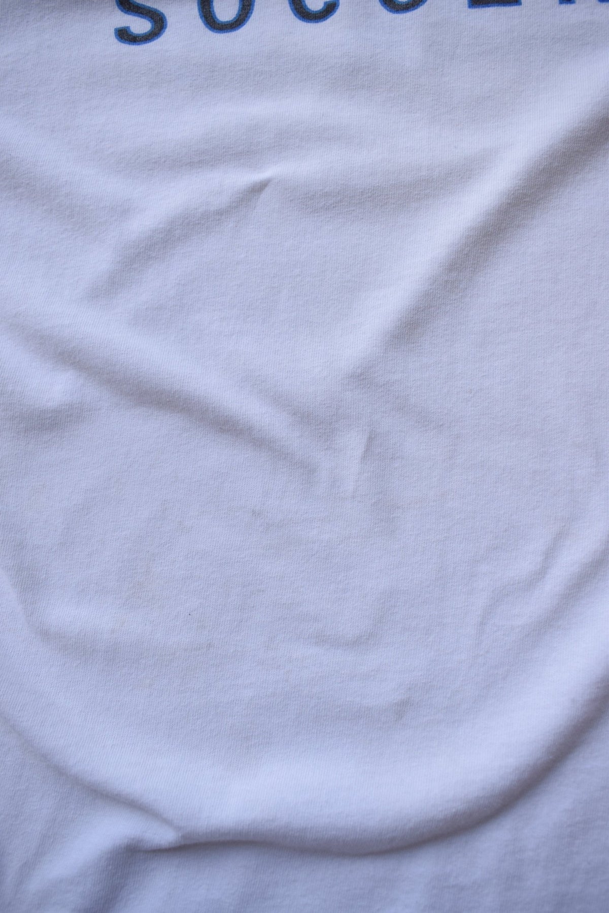 Nike Soccer x University of New Hampshire White Graphic Tee — 1990s (L) - Retrospective Store