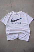 Nike Soccer x University of New Hampshire White Graphic Tee — 1990s (L) - Retrospective Store