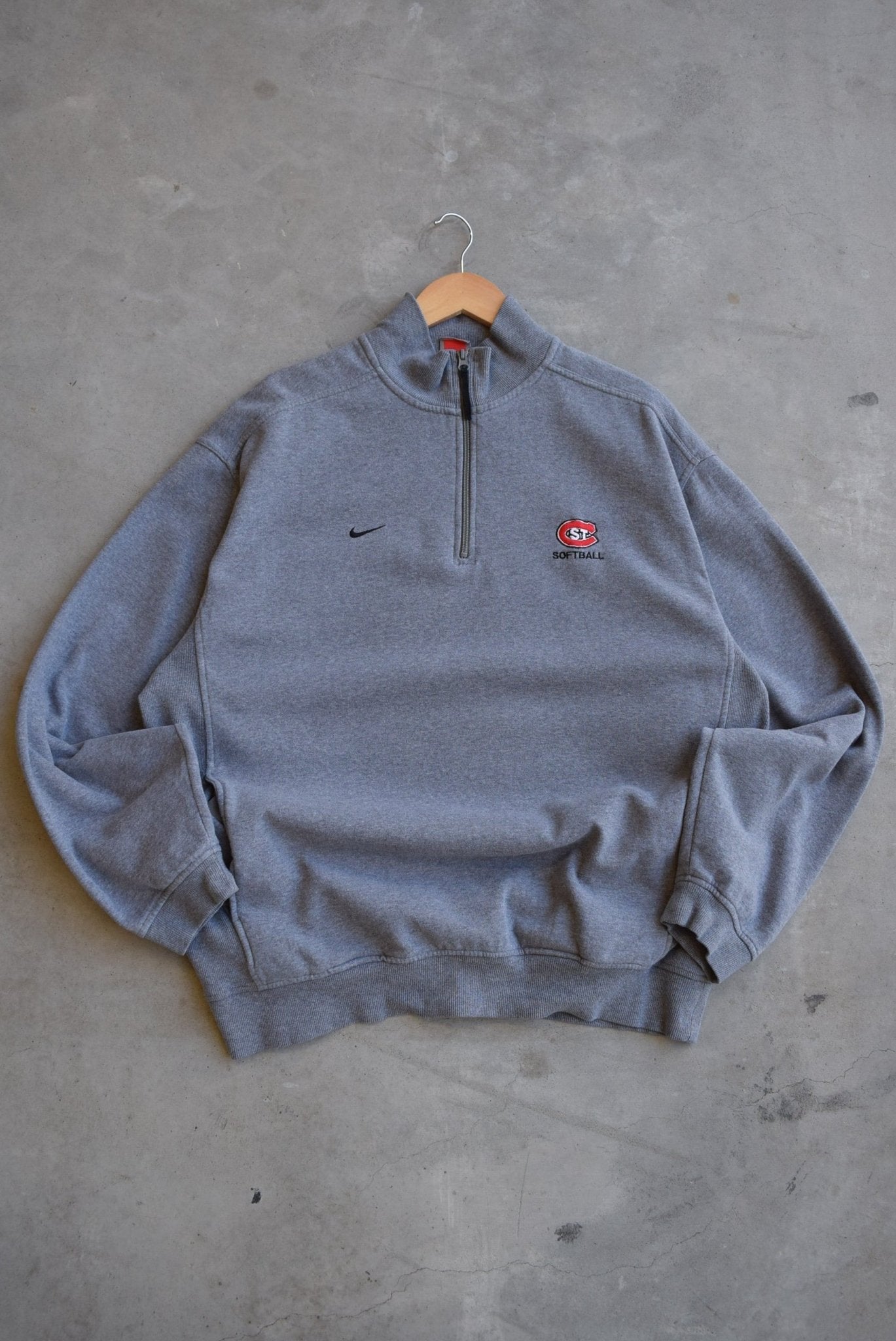 Nike Softball Embroidered Quarter Zip — 2000s (L/XL) - Retrospective Store