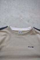 Nike Tan & Black Embroidered Spellout Crewneck — 1990s (L) - Retrospective Store