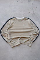Nike Tan & Black Embroidered Spellout Crewneck — 1990s (L) - Retrospective Store