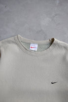 Nike Tan Embroidered Swoosh Crewneck — 1990s (L) - Retrospective Store