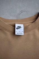 Nike Tan Embroidered Swoosh Crewneck — 2000s (XL) - Retrospective Store
