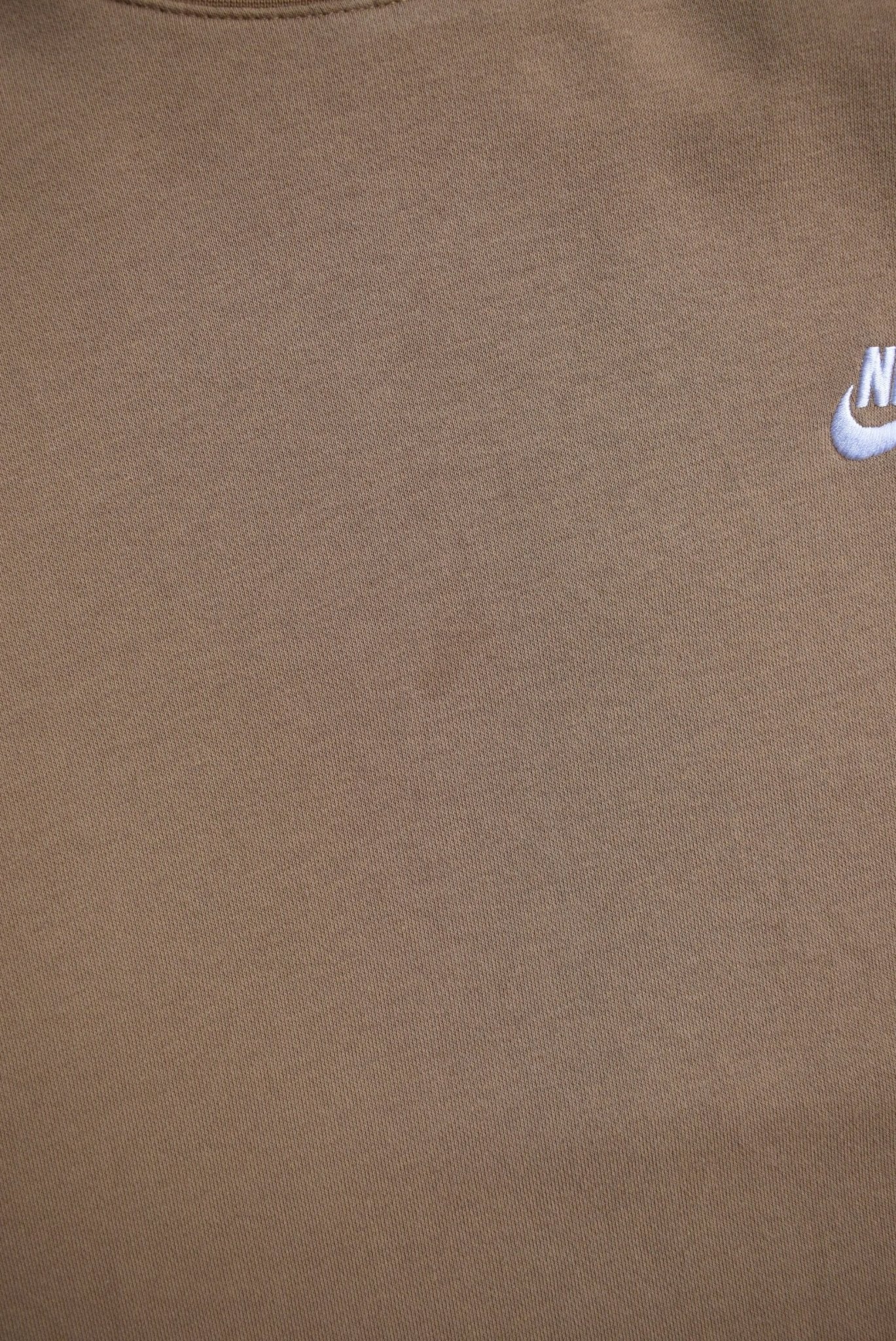 Nike Tan Embroidered Swoosh Crewneck — 2000s (XL) - Retrospective Store