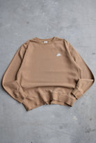 Nike Tan Embroidered Swoosh Crewneck — 2000s (XL) - Retrospective Store