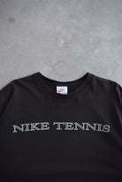 Nike Tennis Black Graphic Tee — 1990s (XXL) - Retrospective Store
