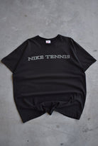 Nike Tennis Black Graphic Tee — 1990s (XXL) - Retrospective Store