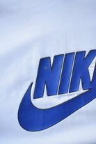 Nike White & Blue Spellout Tee — 2000s (M) - Retrospective Store