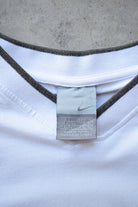Nike White & Blue Spellout Tee — 2000s (M) - Retrospective Store