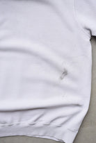 Nike White Embroidered Centre Swoosh Hoodie — 1990s (L) - Retrospective Store