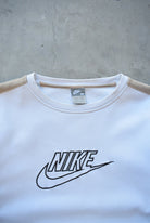 Nike White Embroidered Spellout Crewneck — 2000s (M) - Retrospective Store