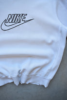 Nike White Embroidered Spellout Crewneck — 2000s (M) - Retrospective Store