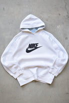 Nike White Embroidered Spellout Hoodie — 2000s (XS/S) - Retrospective Store