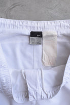 Nike White Embroidered Swoosh 3/4 Track Pants — 2000s (L) - Retrospective Store