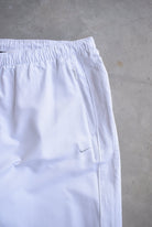 Nike White Embroidered Swoosh 3/4 Track Pants — 2000s (L) - Retrospective Store