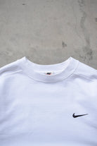 Nike White Embroidered Swoosh Crewneck — 1990s (M/L) - Retrospective Store