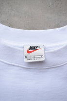 Nike White Embroidered Swoosh Crewneck — 1990s (M/L) - Retrospective Store