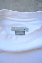 Nike White Embroidered Swoosh Crewneck — 2000s (L) - Retrospective Store