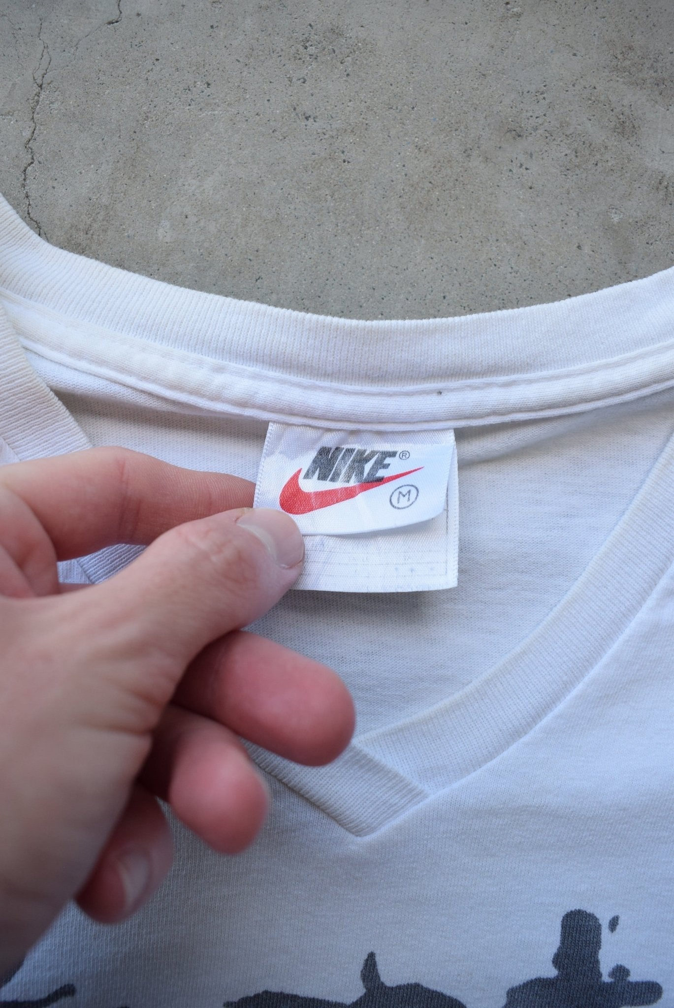 Nike White Graphic Tee — 1990s (S/M) - Retrospective Store