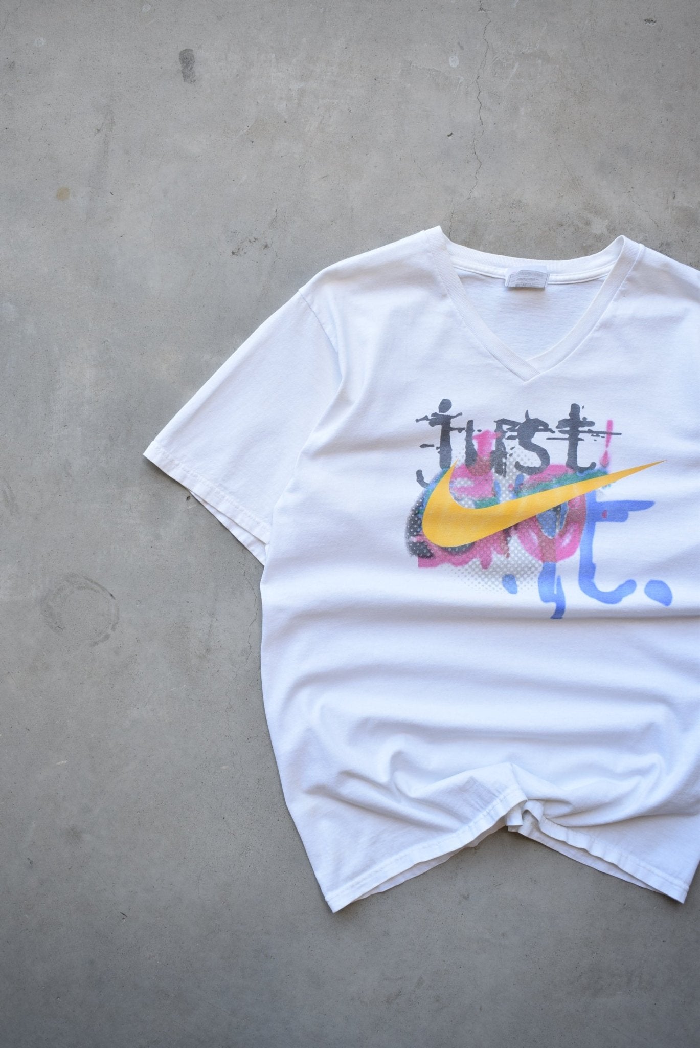 Nike White Graphic Tee — 1990s (S/M) - Retrospective Store