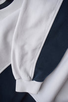 Nike White & Navy Embroidered Spellout Crewneck — 1990s (XL) - Retrospective Store