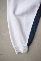 Nike White & Navy Embroidered Spellout Crewneck — 1990s (XL) - Retrospective Store