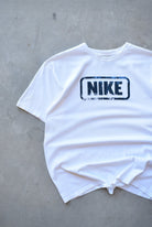 Nike White Spellout Tee — 2000s (XL) - Retrospective Store