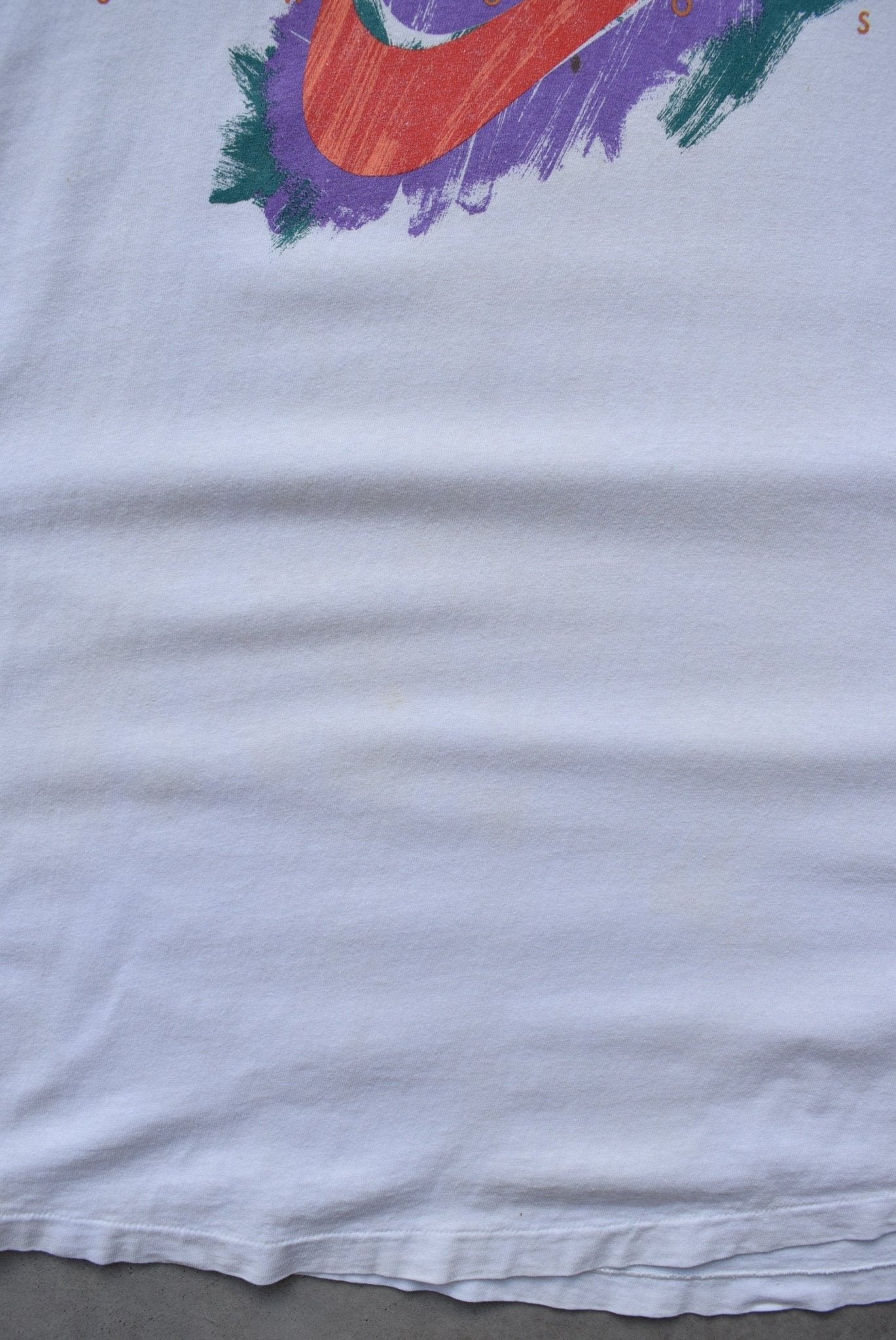 Nike White Swoosh Tee — 1990s (L) - Retrospective Store