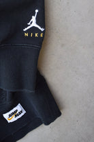 Nike x Air Jordan 'Jump Man' Black Embroidered Spellout Crewneck — 2000s (L) - Retrospective Store