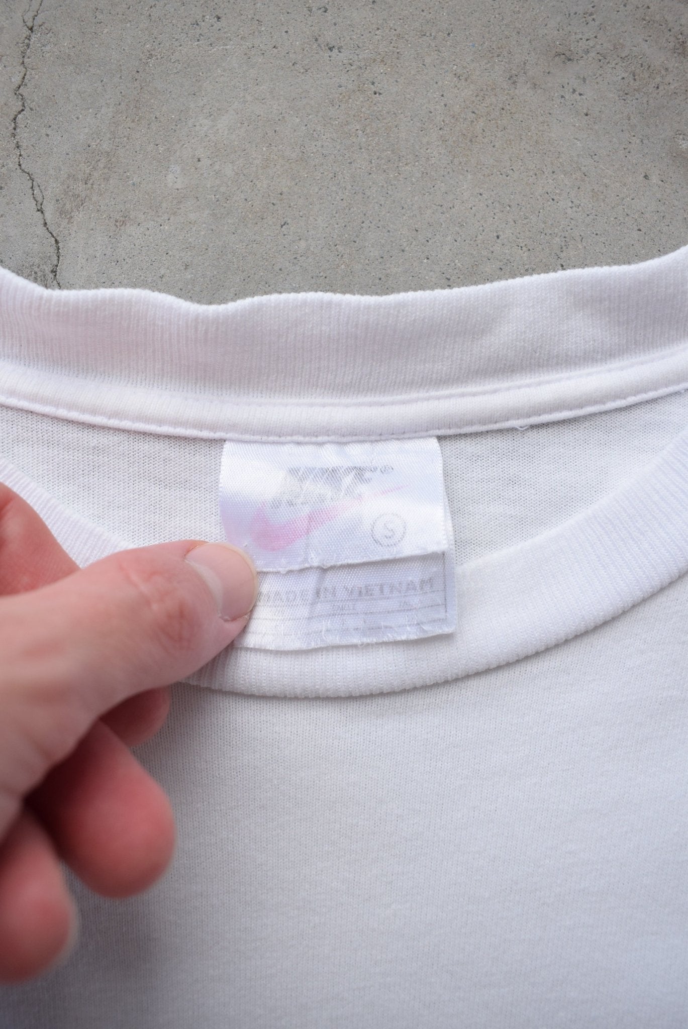 Nike x Andre Agassi White Spellout Tee — 1990s (S) - Retrospective Store