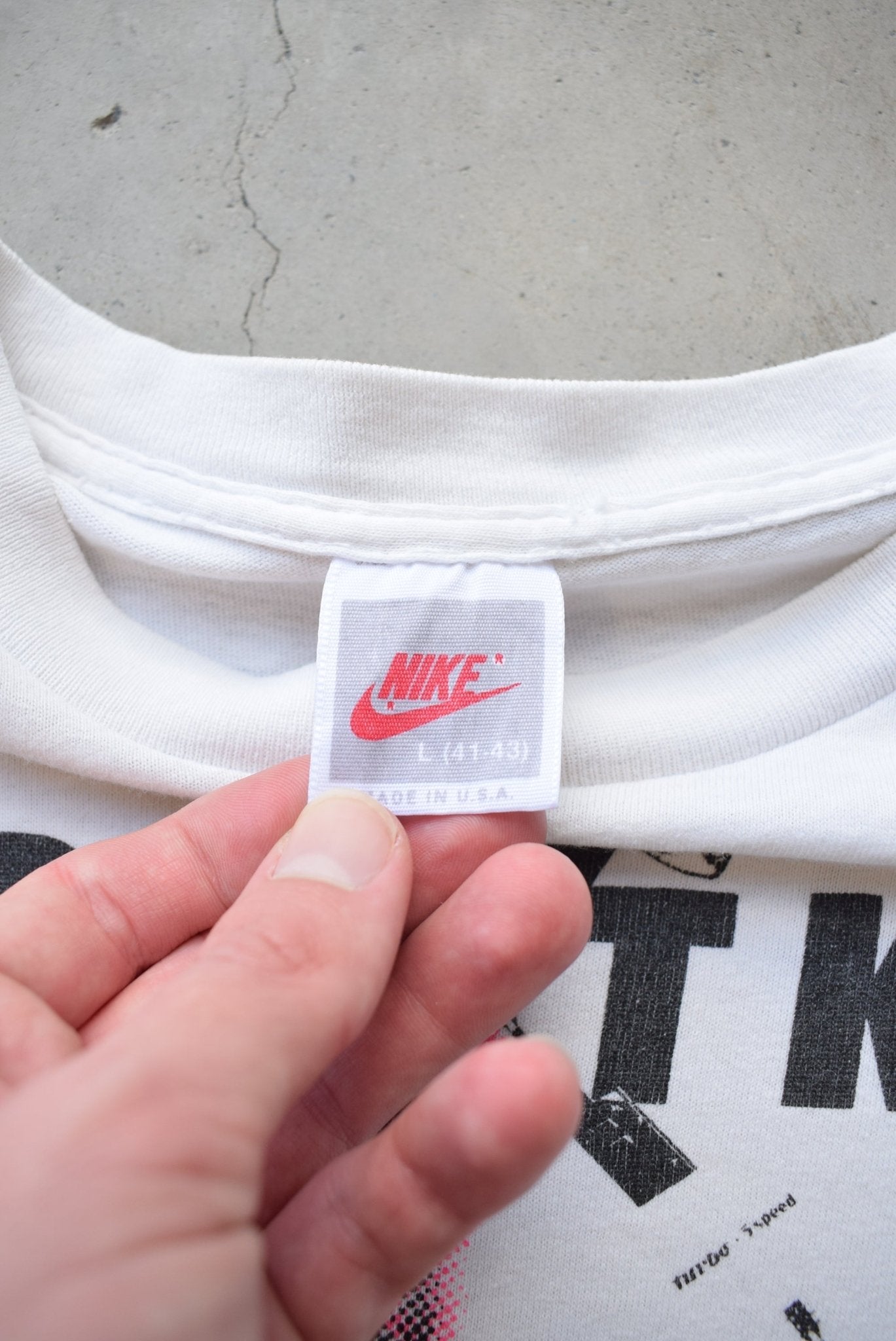 Nike x Bo Jackson White Graphic Tee — 1990s (L) - Retrospective Store