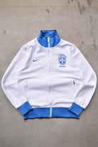 Nike x Brazil National Football Team White Embroidered Jacket — 2000s (M) - Retrospective Store