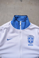 Nike x Brazil National Football Team White Embroidered Jacket — 2000s (M) - Retrospective Store
