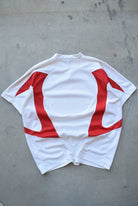 Nike x England National Rugby Team White & Red Embroidered Jersey — 2000s (XXL) - Retrospective Store