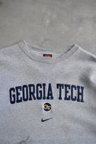 Nike x Georgia Tech University Grey Embroidered Crewneck — 2000s (L/XL) - Retrospective Store