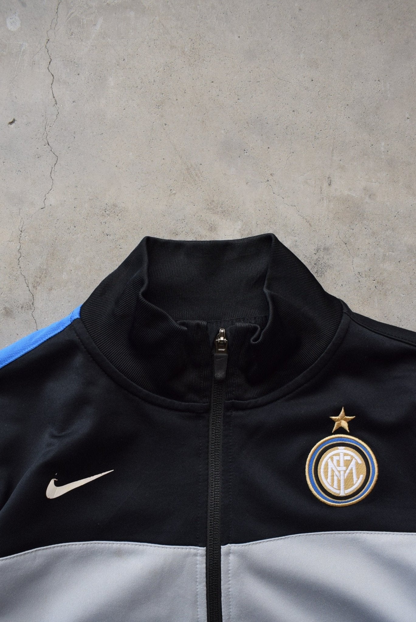 Nike x Inter Milan FC Black & Grey Embroidered Jacket — 2000s (XS/S) - Retrospective Store