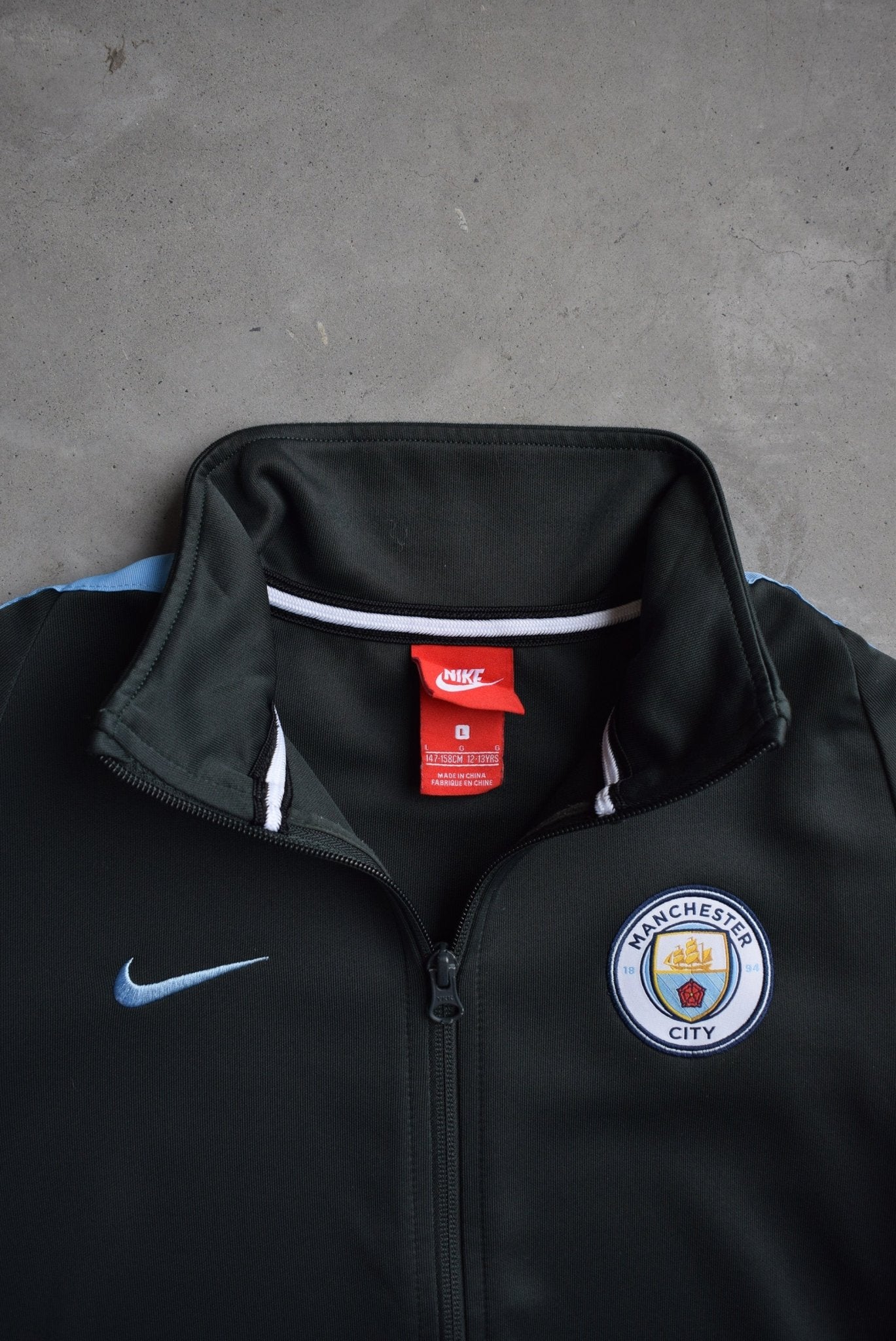 Nike x Manchester City Black Embroidered Jacket — 2000s (XS) - Retrospective Store
