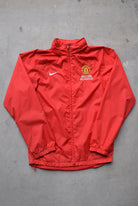 Nike x Manchester FC Soccer School Red Embroidered Jacket — 2000s (S/M) - Retrospective Store
