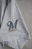 Nike x MLB Milwaukee Brewers Grey Graphic Tee — 2000s (M) - Retrospective Store