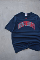 Nike x NBA New Jersey Nets Navy Graphic Tee — 2000s (L) - Retrospective Store