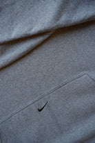 Nike x NYU Athletics Grey Embroidered Hoodie — 2000s (XXL) - Retrospective Store