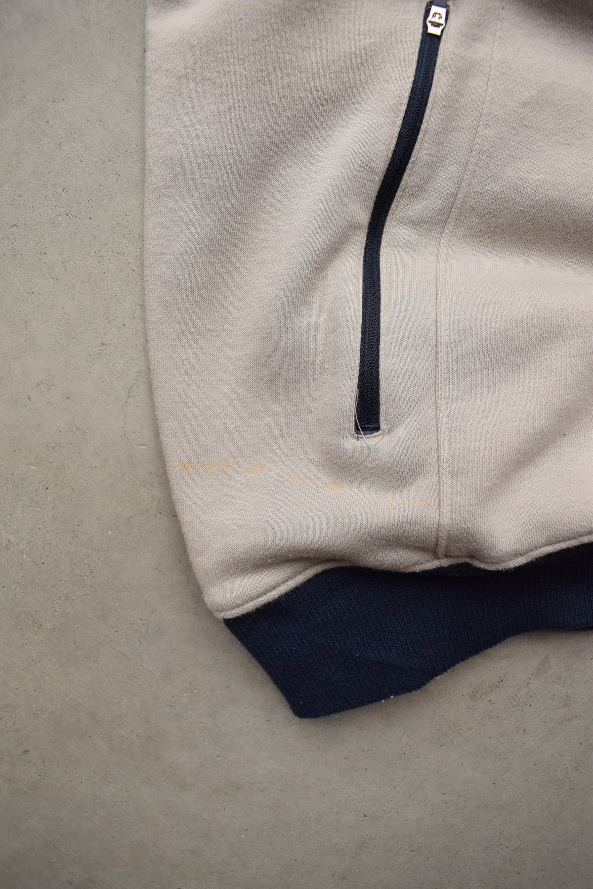 Nike x Team USA Stone-Grey Embroidered Quarter Zip Hoodie — 2000s (XXL) - Retrospective Store