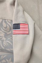 Nike x Team USA Stone-Grey Embroidered Quarter Zip Hoodie — 2000s (XXL) - Retrospective Store