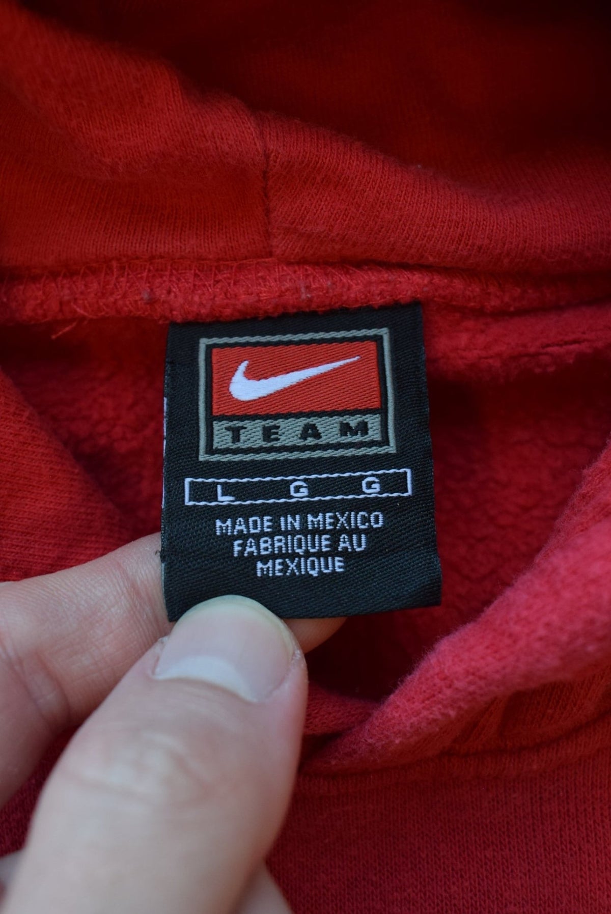 Nike x Texas Tech University Red Embroidered Spellout Hoodie — 2000s (XL) - Retrospective Store