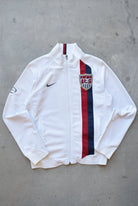 Nike x United States Soccer Team White Embroidered Jacket — 2000s (M) - Retrospective Store