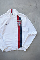 Nike x United States Soccer Team White Embroidered Jacket — 2000s (M) - Retrospective Store