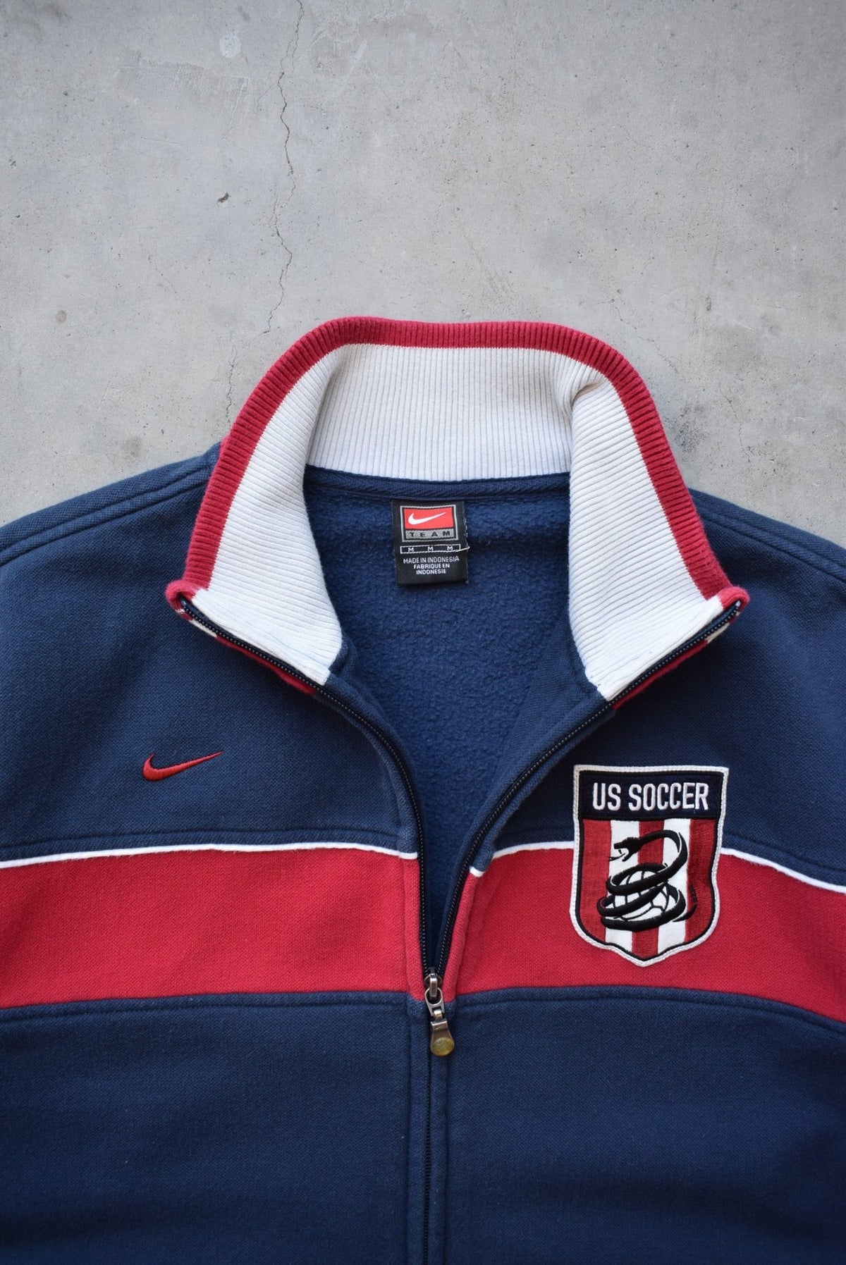 Nike x U.S. Soccer Navy & Red Embroidered Jacket — 2000s (M) - Retrospective Store