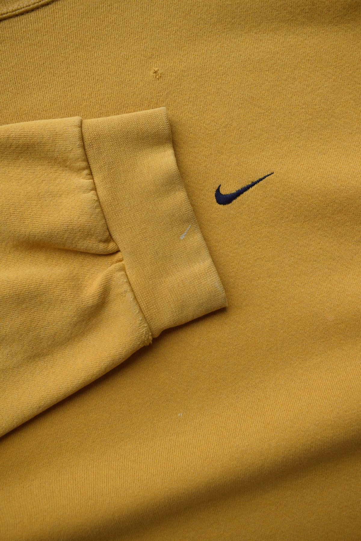 Nike Yellow Embroidered Swoosh Crewneck — 2000s (XXL) - Retrospective Store