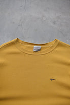 Nike Yellow Embroidered Swoosh Crewneck — 2000s (XXL) - Retrospective Store