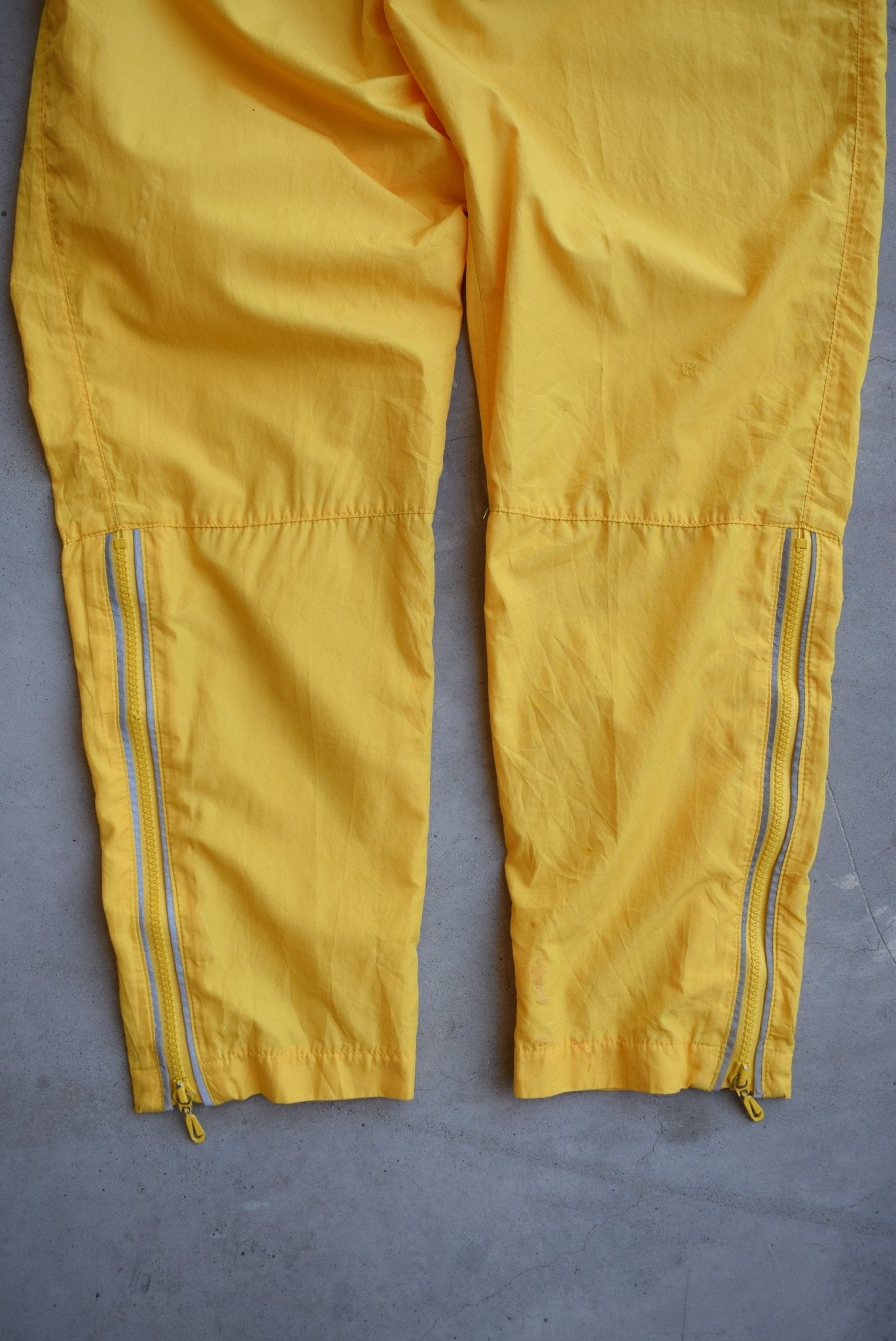 Nike Yellow Embroidered Swoosh Track Pants — 1990s (XS) - Retrospective Store